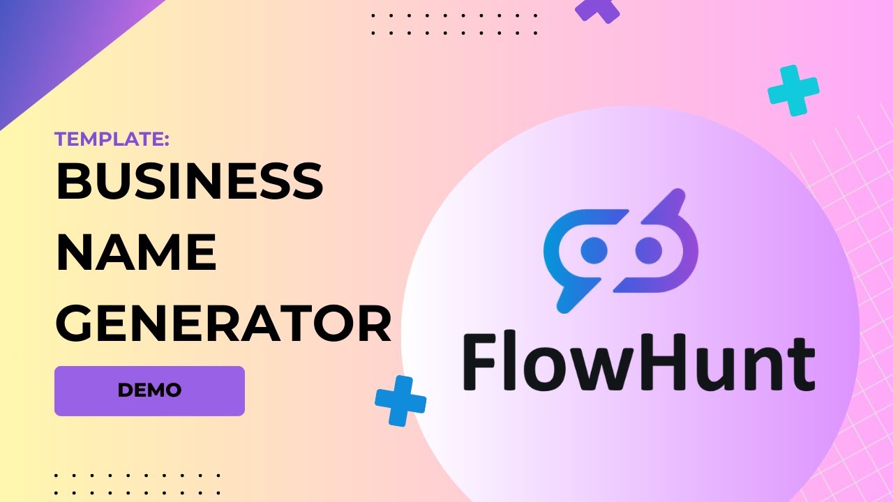 Thumbnail for 🚀How to make An AI Business Name Generator! FlowHunt