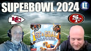 Super Bowl 2024 - 1ST AND GOAL Board Game Playthrough