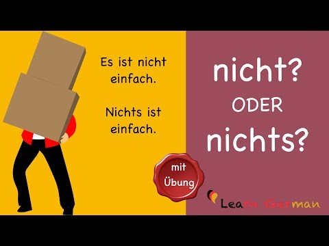 "nicht" oder "nichts"? | Was ist richtig? | Common Mistakes in German | Learn German A1 - A2