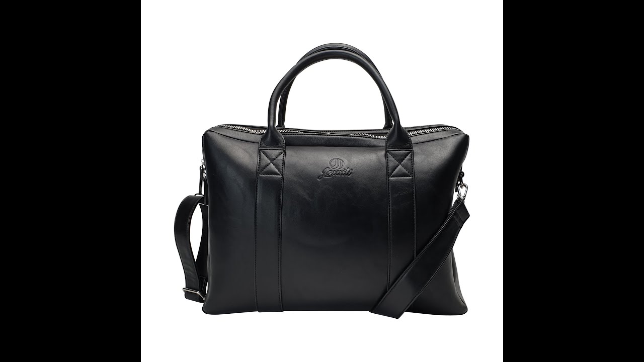 Laptoptas – Laptoptassen – Aktetas - Leren – 15.6 inch – Zwart – Dames & Heren - Premium - Demo