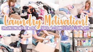 CLEAN WITH ME LAUNDRY MOTIVATION | LAUNDRY ROOM ORGANIZE WITH ME CLEANING MOTIVATION NEW HOUSE