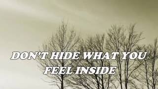 DON’T HIDE WHAT YOU FEEL INSIDE -Tony Pace