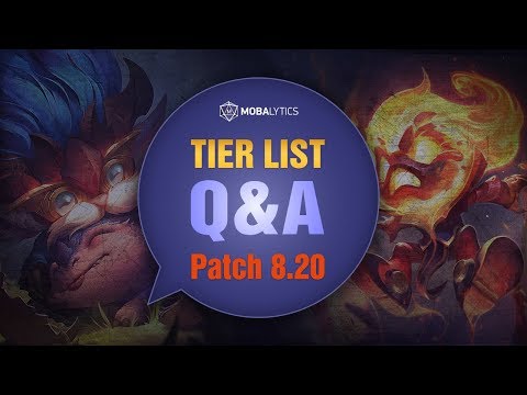 League of Legends Mobalytics Patch 8.20 Tier List Q&A
