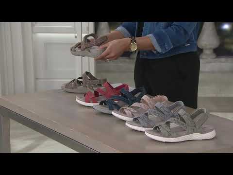 Earth Origins Suede Adjustable Sport Sandals- Westfield Wendy on QVC