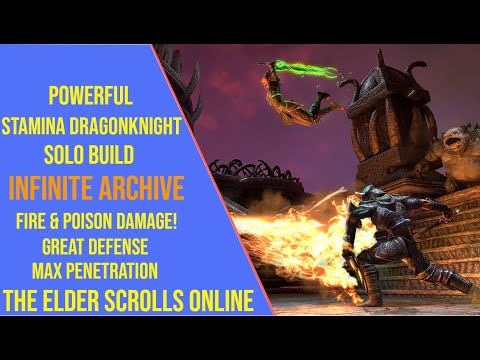 Powerful Stamina Dragonknight Solo Build for the Infinite Archive in ESO Gold Road - StamDk Solo