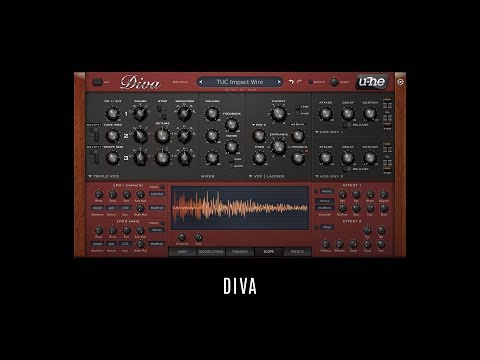 u-he Diva - Best 25 Factory Presets - No Talking - uhe Diva Sounds Patches Demo - Synthwave VST