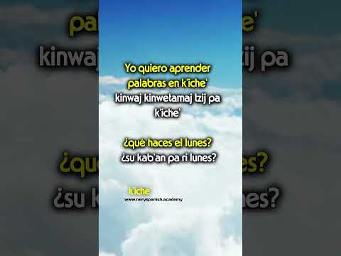 frases utiles en idioma kiche - aprender k'iche #cursosonline #ingles #guatemala