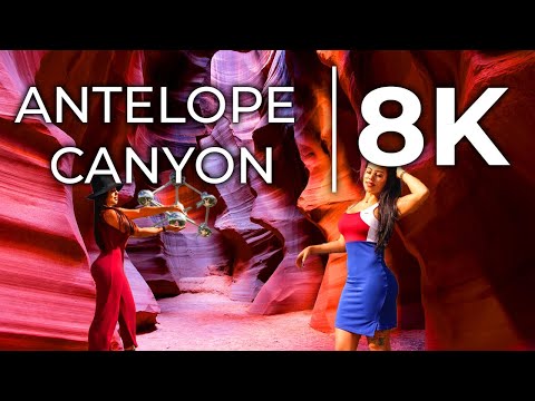 😲🔥 Lower Antelope Canyon Tour 8K Video ULTRA HD HDR 60FPS - Over Pansy 🏋️‍♂️