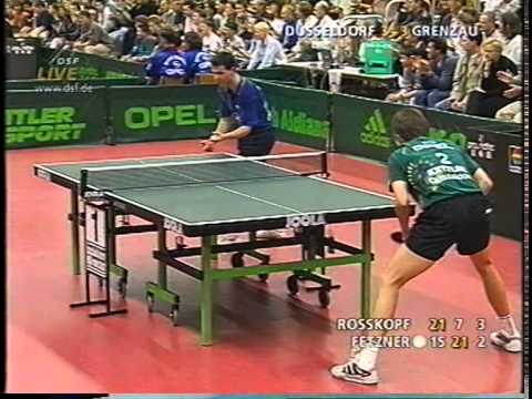 Tischtennis Bundesliga: Steffen Fetzner vs Jorg Roßkopf 1998