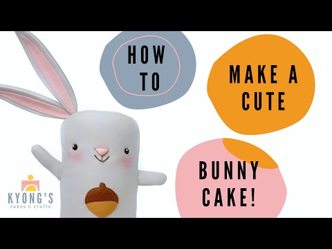 LEARN HOW TO MAKE A CUTE STYLIZED BUNNY CAKE //and a simple cake structure//plus a short animation
