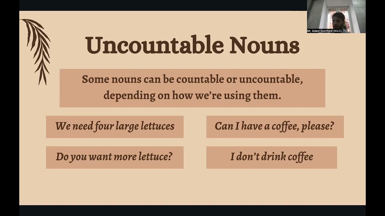 Lesson 8 4B Countable and Uncountable Nouns