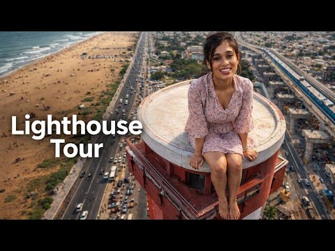 Chennai Lighthouse Tour 😍 Top View Semma!