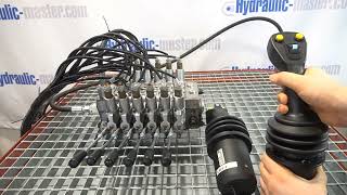 Walvoil DPX100 de 6 secciones con 2 joysticks Scanreco JP distribuidor hidr&aacute;ulico para maquinaria de construcci&oacute;n | Imagen 4 - Machineryline