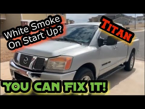 Nissan Titan Armada Infiniti White Smoke On Start Up Fix. PCV Valves and Valve Cover Replacement.