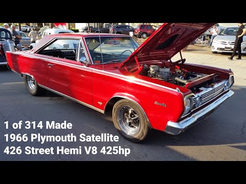 1966 Plymouth Satellite Street Hemi 426 V8 425hp 1 of 314 Made in 66 Original Owner Matching Numbers
