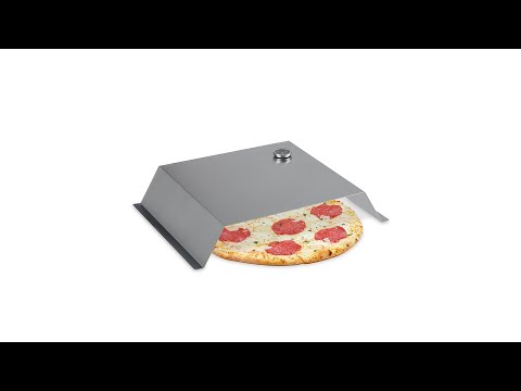 BBQ Pizzaaufsatz Edelstahl Silber - Metall - 56 x 10 x 40 cm