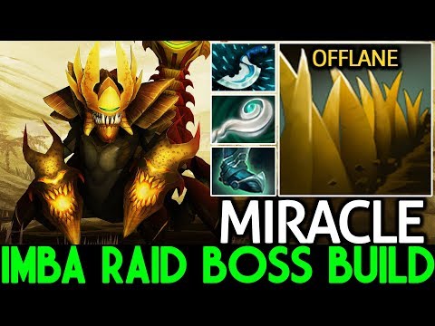 Miracle- [Sand King] Imba Raid Boss Build Ninja Offlane Gameplay 7.21 Dota 2