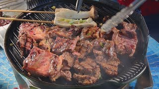Korean Traditional Galbi BBQ: Grilled Beef Short Ribs (갈비구이)