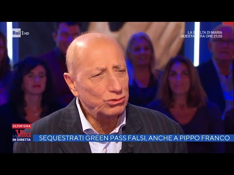 Sequestrati green pass falsi, anche Pippo Franco - La vita in diretta 04/11/2021