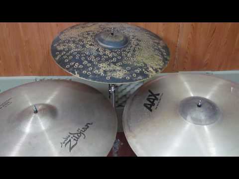 RIDES comparison  Zildjian medium ride 22, Paiste Signature dry dark 20, Sabian AAX raw bell dry 21
