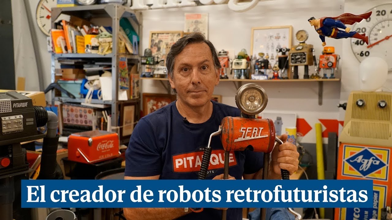 El 'nostálgico' que fabrica robots-joya con todo tipo de piezas antiguas