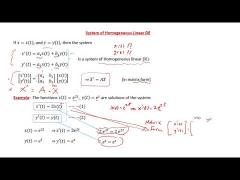 MATH 203, LECTURE 26 System of Linear Differential Equations 1