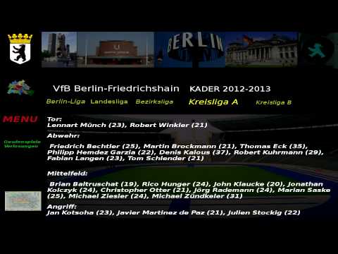 VfB Berlin Friedrichshain Kader 2012-2013 Kreisliga A 2.Abteilung