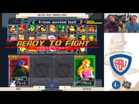 ABU Monthly 006: N00T (Falco) Vs. The Doug (Sheik, Peach) - Melee Singles - Winner's Semis