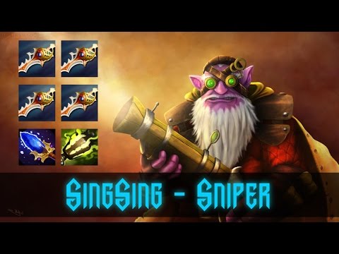 SingSing - Sniper with 4 Rapiers and Aghanim's - Dota 2 Kings