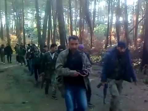 توجه عناصر كتيبة الأخوة في الله لاقتحام بلدة قسطل معاف في ريف اللاذقية