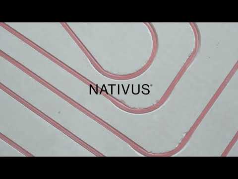 Superficie continua con NATURAL NATIVUS su sistema radiante Lambda | Nord Resine