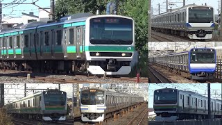 【15 両編成の爆速通過限定！】JR東日本の長い在来線 全て117km/h超の大迫力通過集【速度付き】