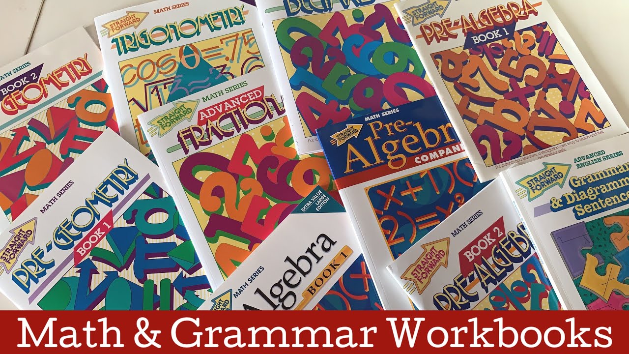 Math Workbooks | Algebra, Geometry, Fractions, Decimals and Trigonometry