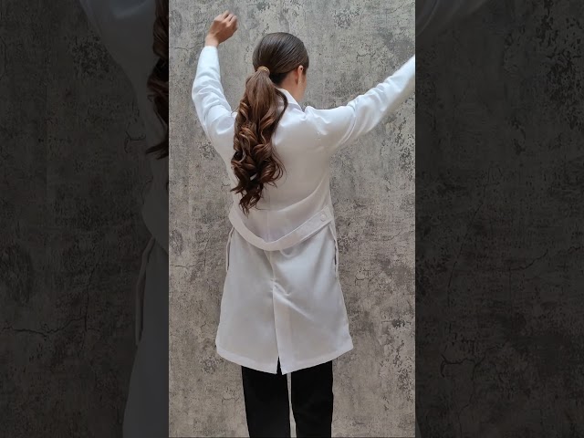 Vídeo relacionado con Riismen Uniforme De Taller Para Adultos Bata De Laboratorio De Manga Larga Con Botones Chaquetas De Trabajo Con Franjas Reflectantes Gris 3XL
