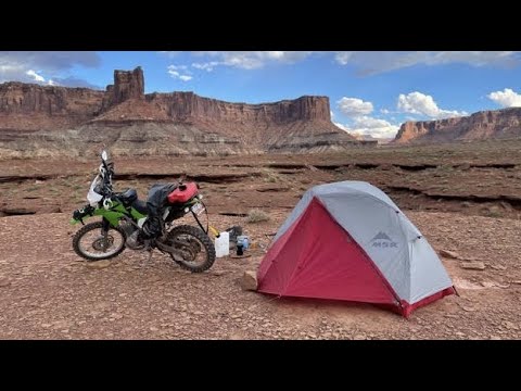 2 DAY SOLO 100 MILE RIDE / MOAB MOTO CAMPING / KLX 230 / WHITE RIM TRAIL