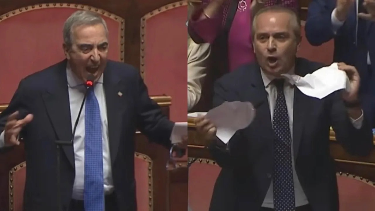 BAGARRE IN SENATO, SCONTRO TRA GASPARRI E PIRONDINI SU SCARPINATO