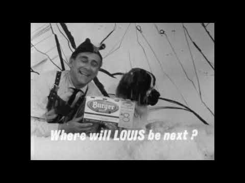 1966 Burger Beer Commercial - Louis Nye "What did he say?"  In the Alps