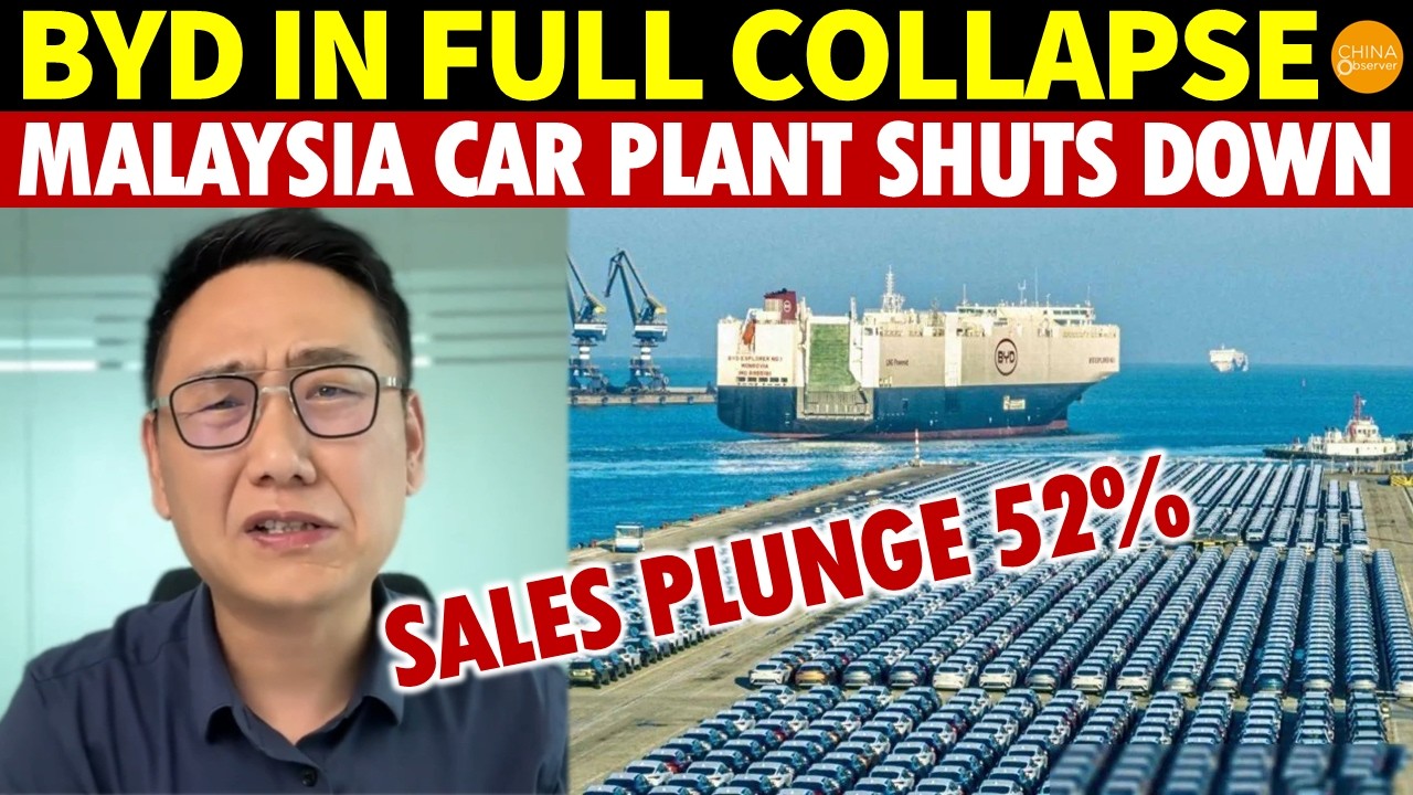 BYD in Full Collapse, Sales Plunge 52%, Malaysia Car Plant Shuts Down Completely
