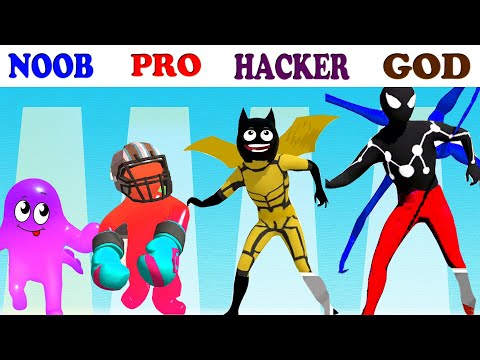 NOOB vs PRO in Hero Challenge vs Jelly Runner 3D Gameplay - Which game do you like?