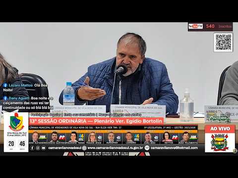 🔴 13ª SESSÃO ORDINÁRIA: Apresentação de 1 PL + Providências e Debates | 11.MAI.26 #tvcâmara