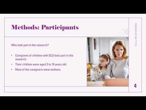 Parenting Children with Developmental Language Disorder