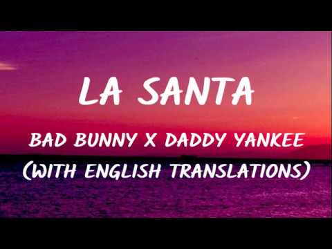 Bad Bunny, Daddy Yankee - La Santa (Letra/Lyrics With English Translation) Video