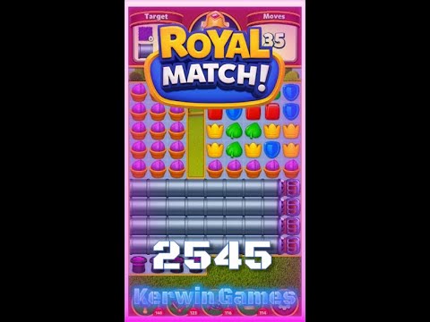 Royal Match Level 2545 - Hard Level - No Boosters Gameplay