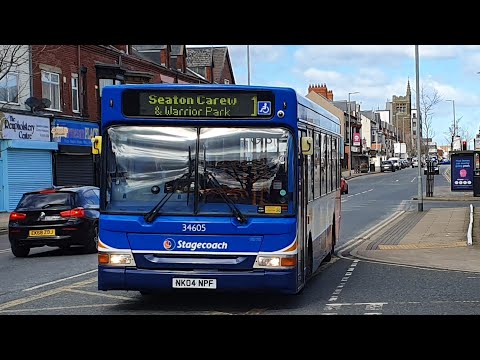 THRASH TO TEES: Route 1 | NK04NPF/34605 - Stagecoach North East: Dennis Dart SLF/Transbus Pointer 2