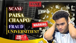PAISA CHAAPO🤑/SCAM/FRAUD Universities in INDIA Part 2 | Sharda University | Galgotia University