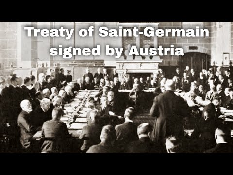 10th September 1919: Treaty of Saint-Germain signed by Austria at the end of the First World War