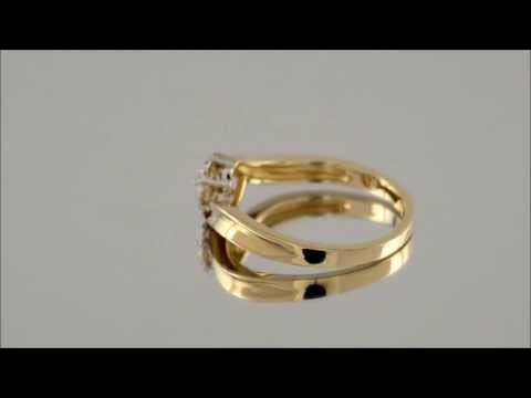 9ct Gold Diamond Twist Ring - D6068