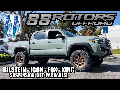 (4) SUSPENSION TYPES! TACOMA 3" LIFT WITH BILSTEIN, ICON, FOX, & KING!