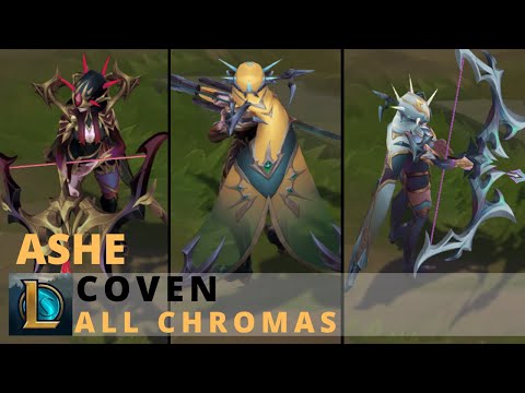 Coven Ashe All Chromas - League of Legends
