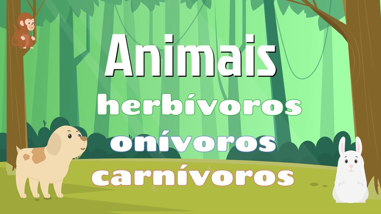 Animais herbívoros, onívoros e carnívoros - Bncc EF02CI04 - Vídeo educativo